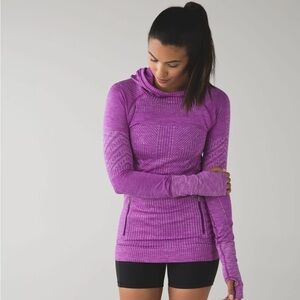 Lululemon Rest Less Hoodie Long Sleeve Top Heathered Tender Violet Purple Size 6